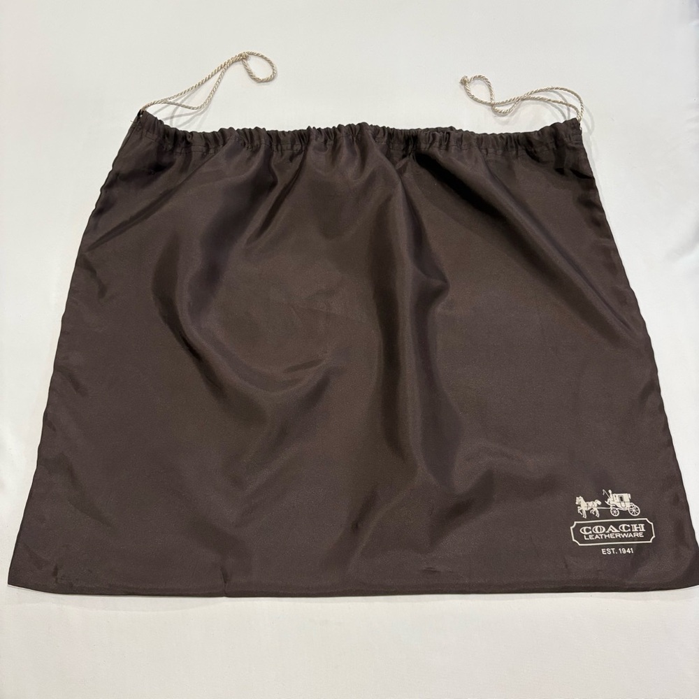 Coach Brown Dust Bag with Coach Leatherware Logo